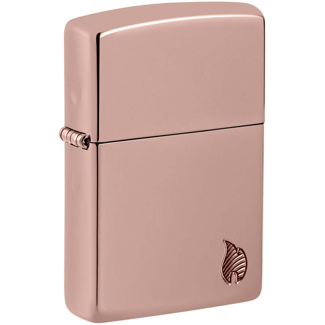Zippo Lighter: Rose High Polish Flame | 46401