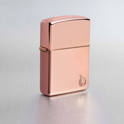 Zippo Lighter: Rose High Polish Flame | 46401