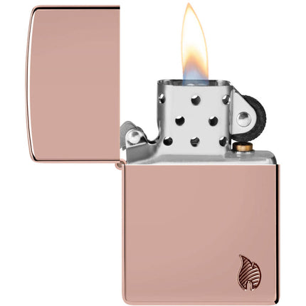 Zippo Lighter: Rose High Polish Flame | 46401