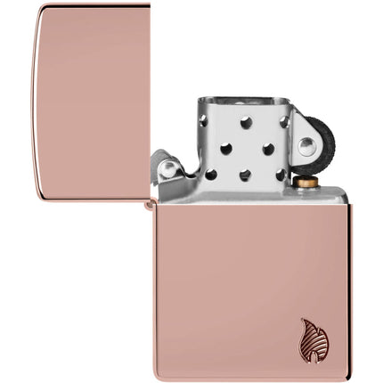 Zippo Lighter: Rose High Polish Flame | 46401