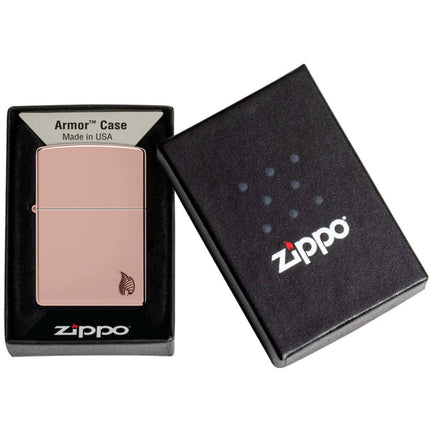 Zippo Lighter: Rose High Polish Flame | 46401