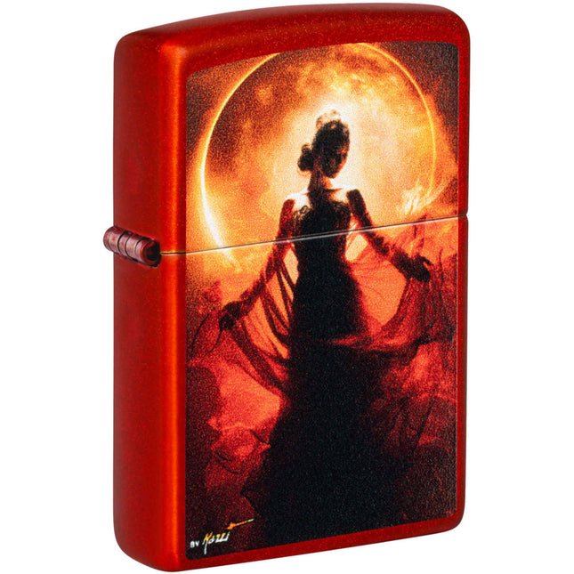 Zippo Lighter: Mazzi Woman Design Metallic Red | 46410