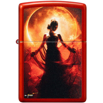 Zippo Lighter: Mazzi Woman Design Metallic Red | 46410