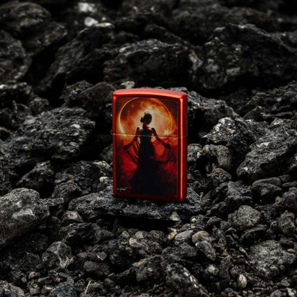 Zippo Lighter: Mazzi Woman Design Metallic Red | 46410