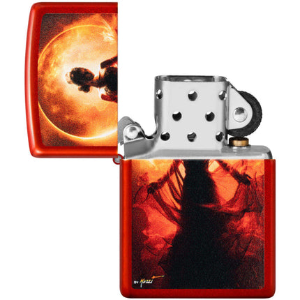 Zippo Lighter: Mazzi Woman Design Metallic Red | 46410