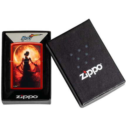Zippo Lighter: Mazzi Woman Design Metallic Red | 46410