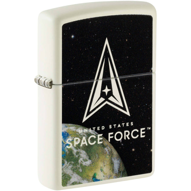 Zippo Windproof Pocket Lighter U.S. Space Force Glow In The Dark Metal 46421