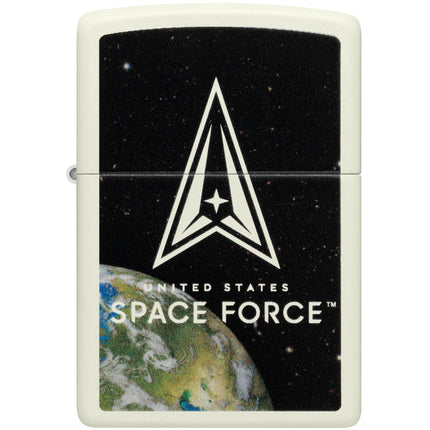 Zippo Windproof Pocket Lighter U.S. Space Force Glow In The Dark Metal 46421