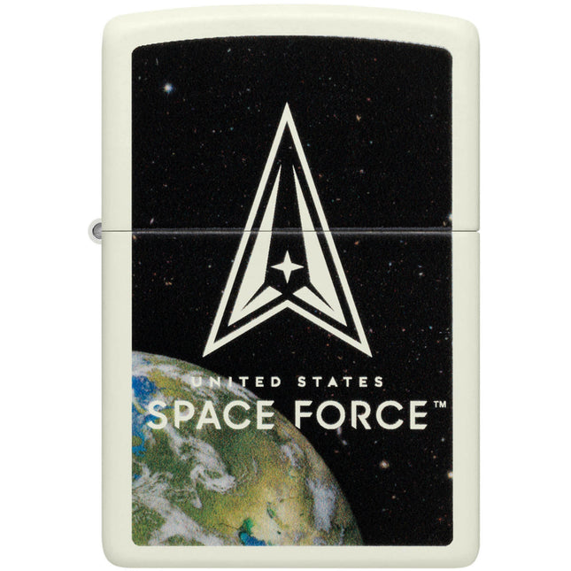 Zippo Windproof Pocket Lighter U.S. Space Force Glow In The Dark Metal 46421