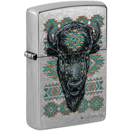 Zippo Lighter: Buck Wear American Bison Head | 46422