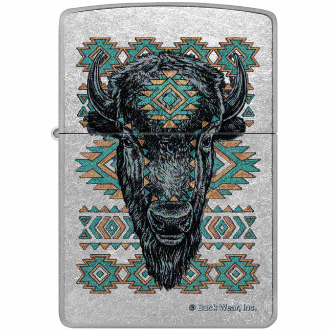 Zippo Lighter: Buck Wear American Bison Head | 46422