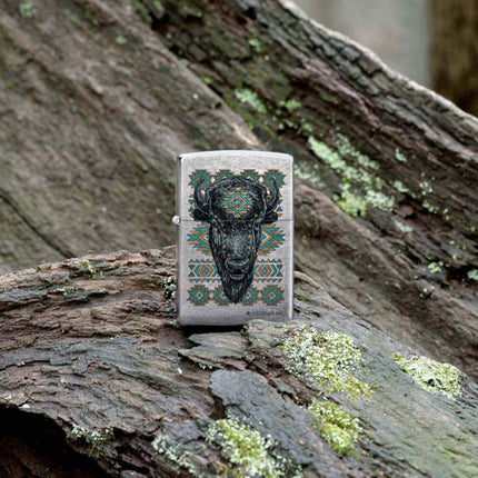 Zippo Lighter: Buck Wear American Bison Head | 46422