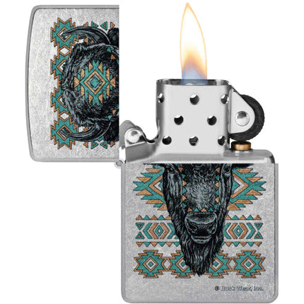 Zippo Lighter: Buck Wear American Bison Head | 46422