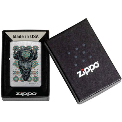 Zippo Lighter: Buck Wear American Bison Head | 46422