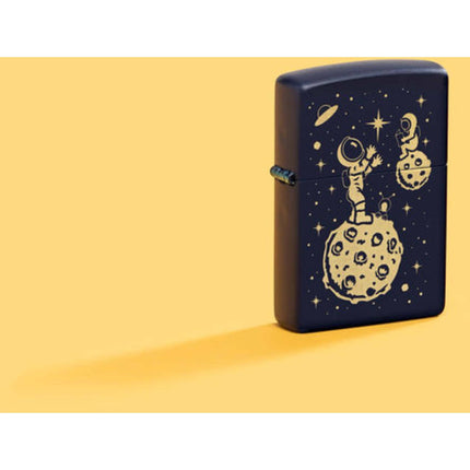 Zippo Lighter: Space Men Design Navy Matte | 46423