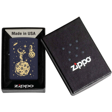 Zippo Lighter: Space Men Design Navy Matte | 46423