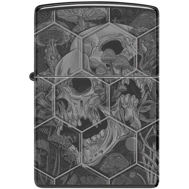 Zippo Lighter: Trippy Skull Design 360 | 46425