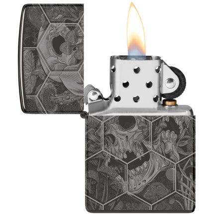 Zippo Lighter: Trippy Skull Design 360 | 46425