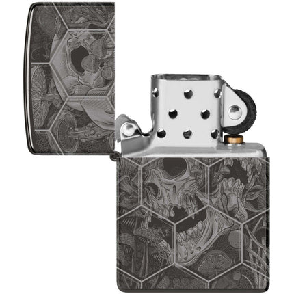 Zippo Lighter: Trippy Skull Design 360 | 46425