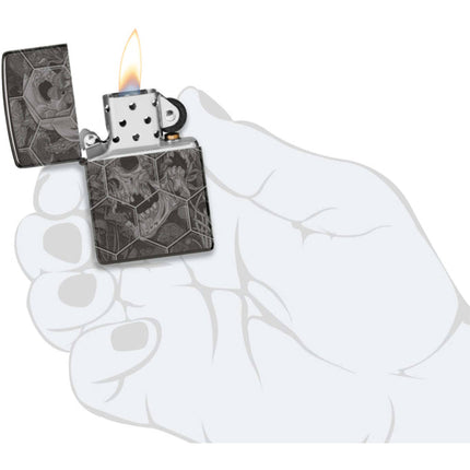 Zippo Lighter: Trippy Skull Design 360 | 46425