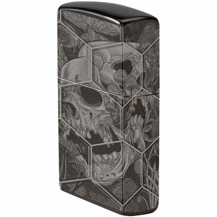 Zippo Lighter: Trippy Skull Design 360 | 46425