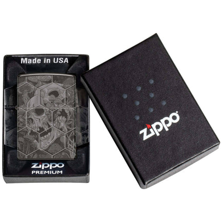 Zippo Lighter: Trippy Skull Design 360 | 46425