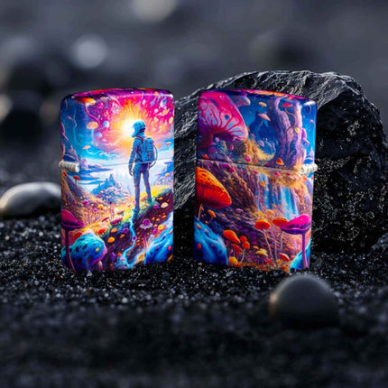 Zippo Lighter: Mushroom Forest in Space Design 540 Color | 46433