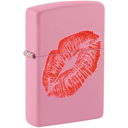 Zippo Lighter: Kiss Design Pink Matte | 46470