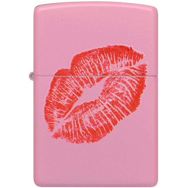 Zippo Lighter: Kiss Design Pink Matte | 46470