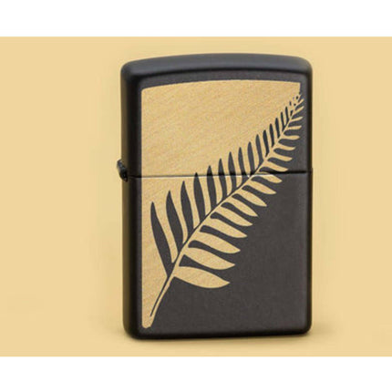 Zippo Windproof Pocket Lighter Zen Flora Design Matte Black Metal 46473