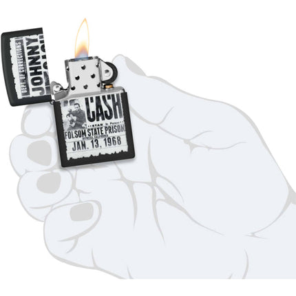 Zippo Lighter: Johnny Cash Folsom State Design | 46490