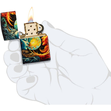 Zippo Lighter: Sun and Moon Design 540 Fusion | 46563