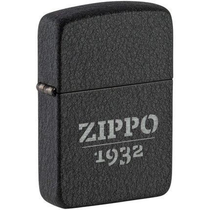 Zippo Lighter: Zippo 1932 Design Black Crackle Finish | 46567