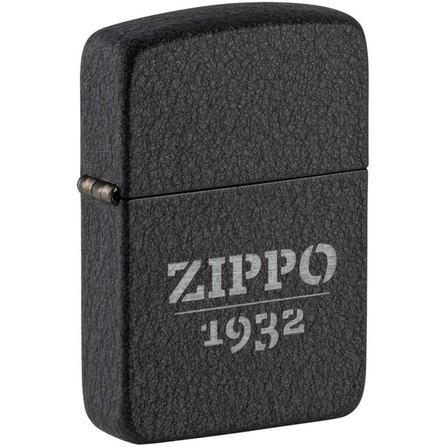 Zippo Lighter: Zippo 1932 Design Black Crackle Finish | 46567