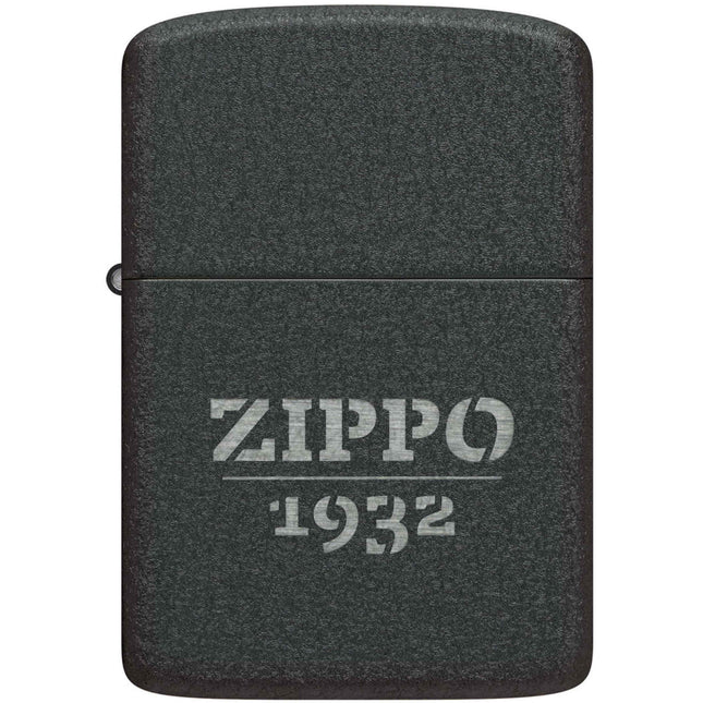 Zippo Lighter: Zippo 1932 Design Black Crackle Finish | 46567