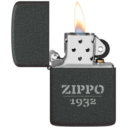 Zippo Lighter: Zippo 1932 Design Black Crackle Finish | 46567
