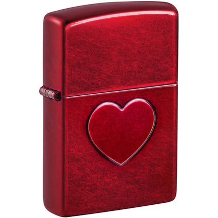 Zippo Lighter: Stamped Heart Design | 46588
