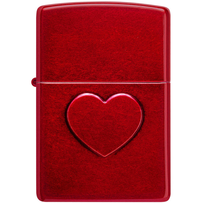 Zippo Lighter: Stamped Heart Design | 46588