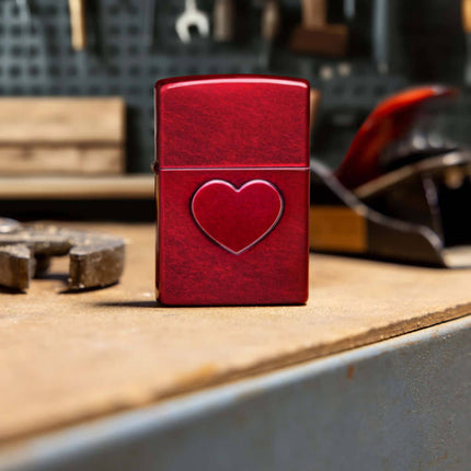 Zippo Lighter: Stamped Heart Design | 46588