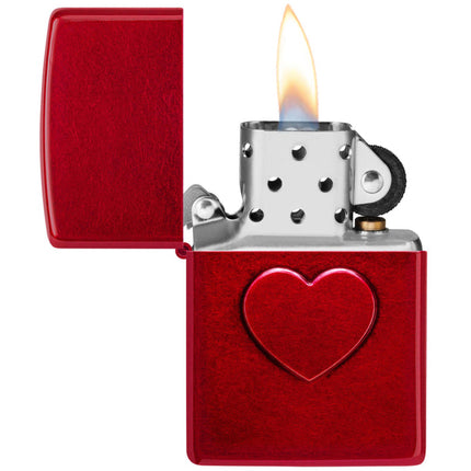Zippo Lighter: Stamped Heart Design | 46588