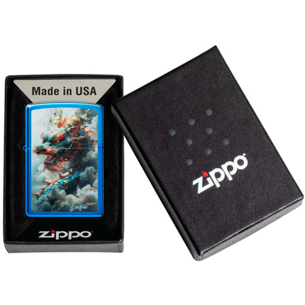 Zippo Lighter: Mazzi Dragon Design Blue | 46686