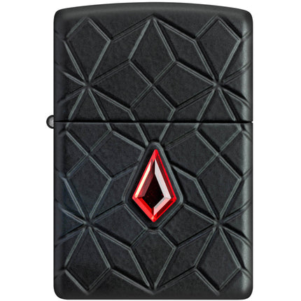 Zippo Lighter: Armor MultiCut Diamond Pattern Design Black Matte | 46756