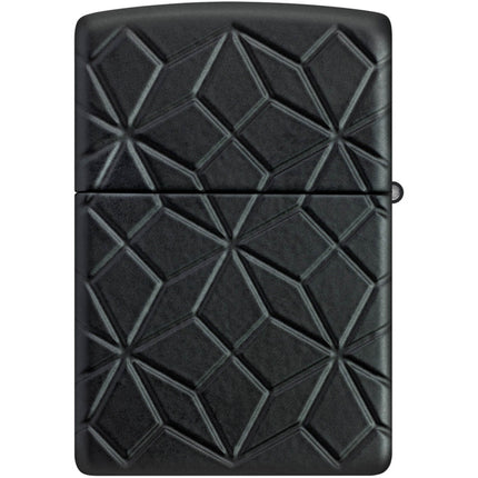 Zippo Lighter: Armor MultiCut Diamond Pattern Design Black Matte | 46756