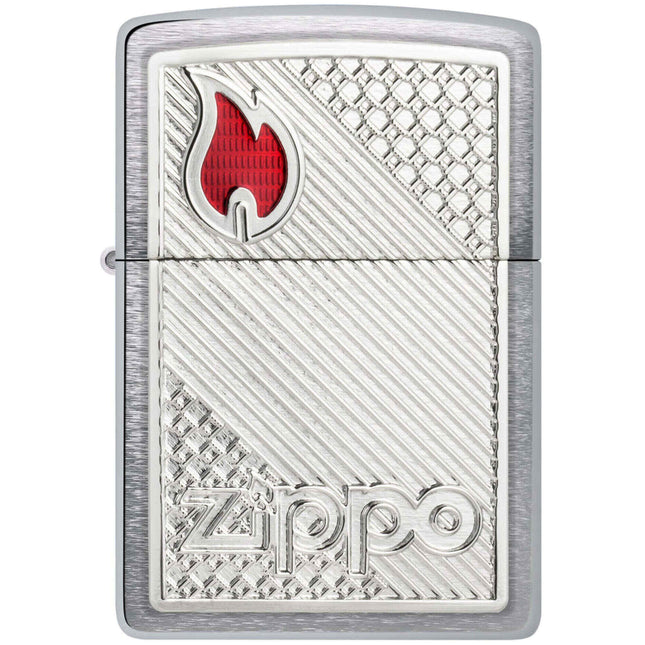 Zippo Lighter: Tiles Emblem Flame Design | 48126