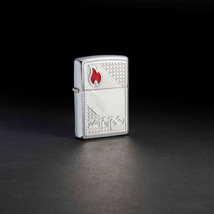 Zippo Lighter: Tiles Emblem Flame Design | 48126
