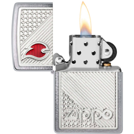 Zippo Lighter: Tiles Emblem Flame Design | 48126