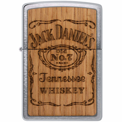 Zippo Lighter: Jack Daniel's® Woodchuck Emblem Brushed Chrome | 48392