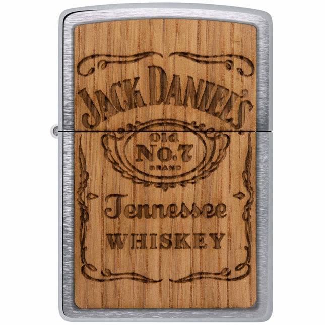 Zippo Lighter: Jack Daniel's® Woodchuck Emblem Brushed Chrome | 48392
