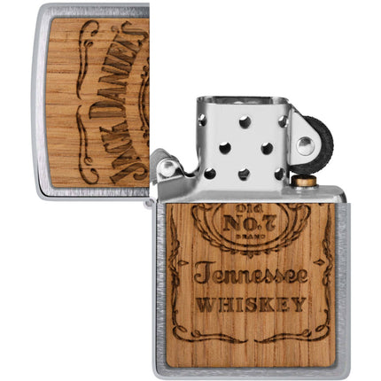 Zippo Lighter: Jack Daniel's® Woodchuck Emblem Brushed Chrome | 48392