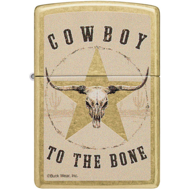 Zippo Lighter: Buck Wear Cowboy To The Bone Design | 48937